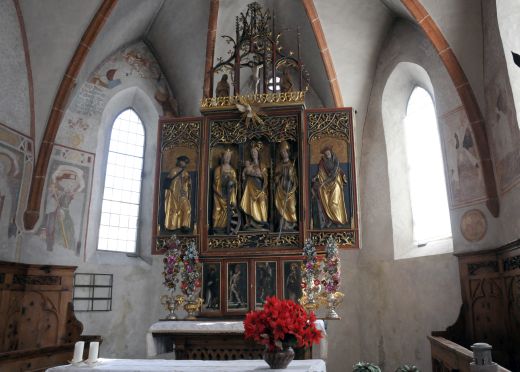 Katherinenaltar der kleinen Kirche in Corvara