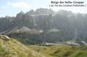 Berge der Sella Gruppe im Tal der Grödner Passstraße